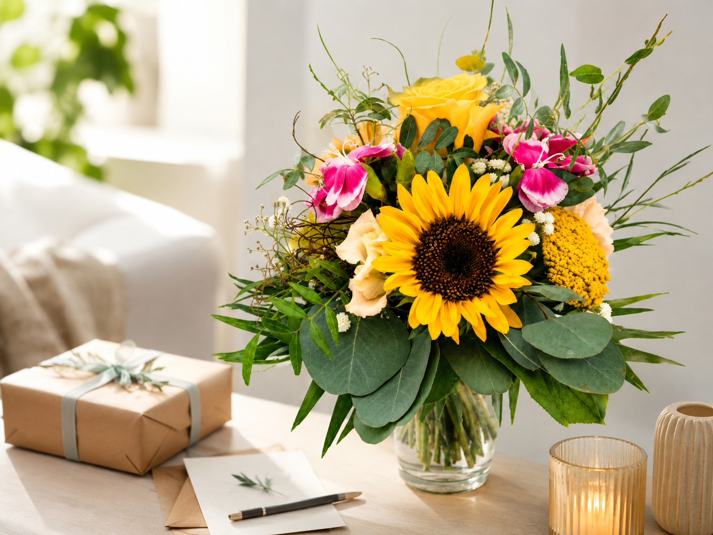 Blumenstrauß als Dankeschön