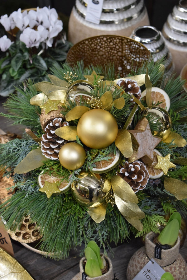 Kugelstrauß gold matt